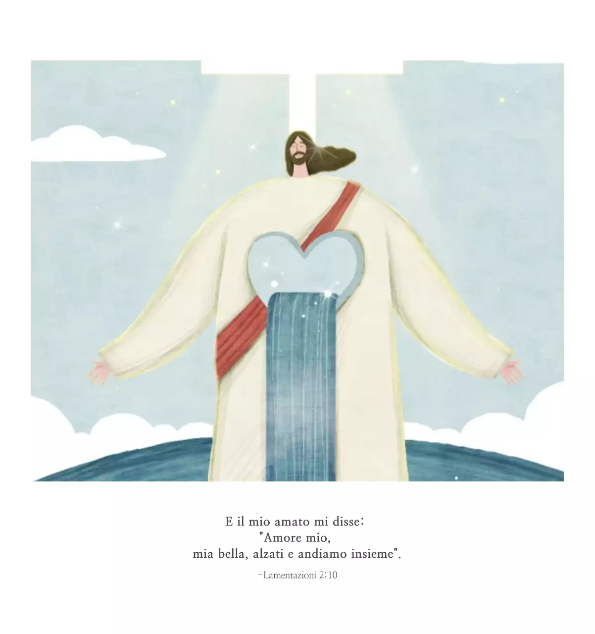 Chiesa illustrazione pulita pastello