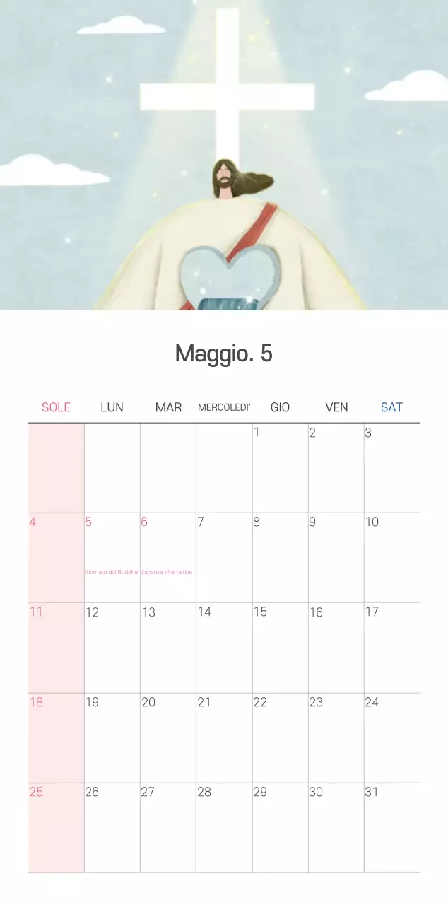 Chiesa illustrazione pulita pastello