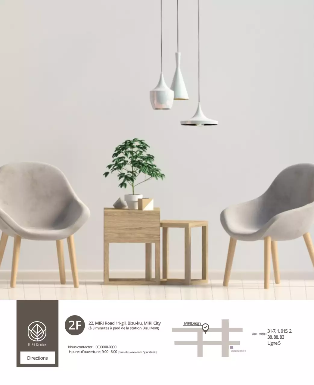 Calendrier intérieur minimaliste beige