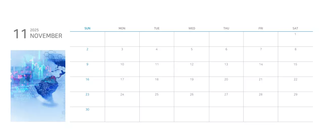 Blue Modern Calendar Corporate Promotions