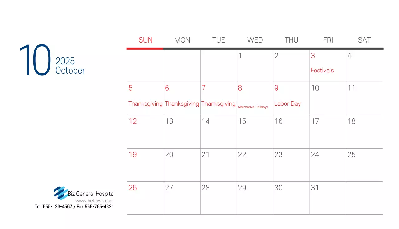 Kalender Promosi Rumah Sakit Sederhana Putih Angkatan Laut