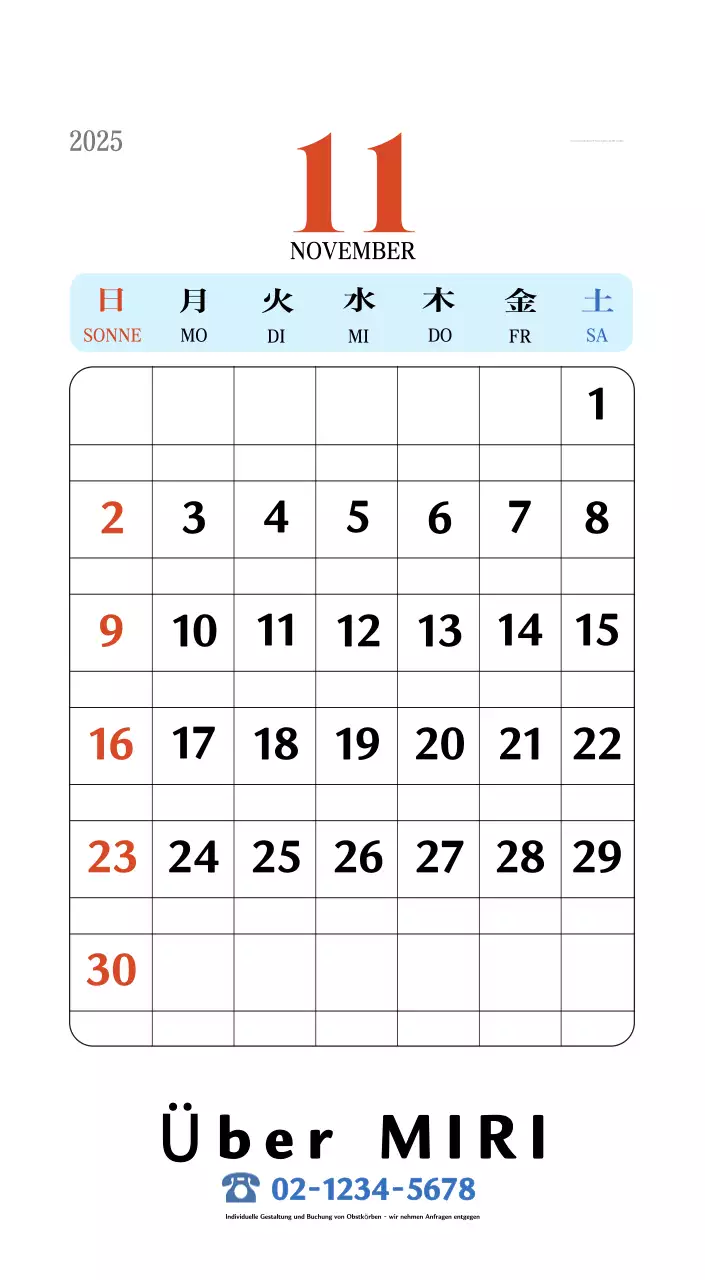 Retro-Konzept Erinnerungskalender in rot