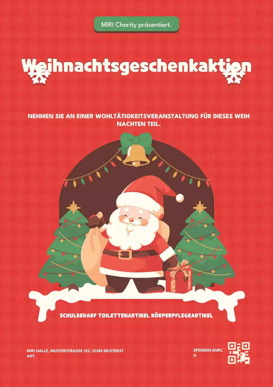 Rote Retro-Weihnachtsgeschenkaktion