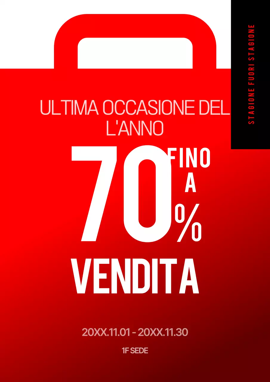 Annuncio di vendita moderno rosso