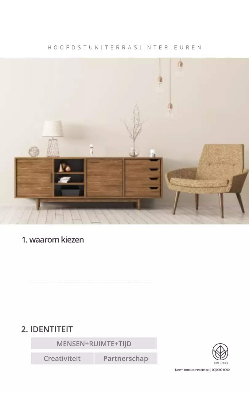 Beige minimalistische interieurkalender