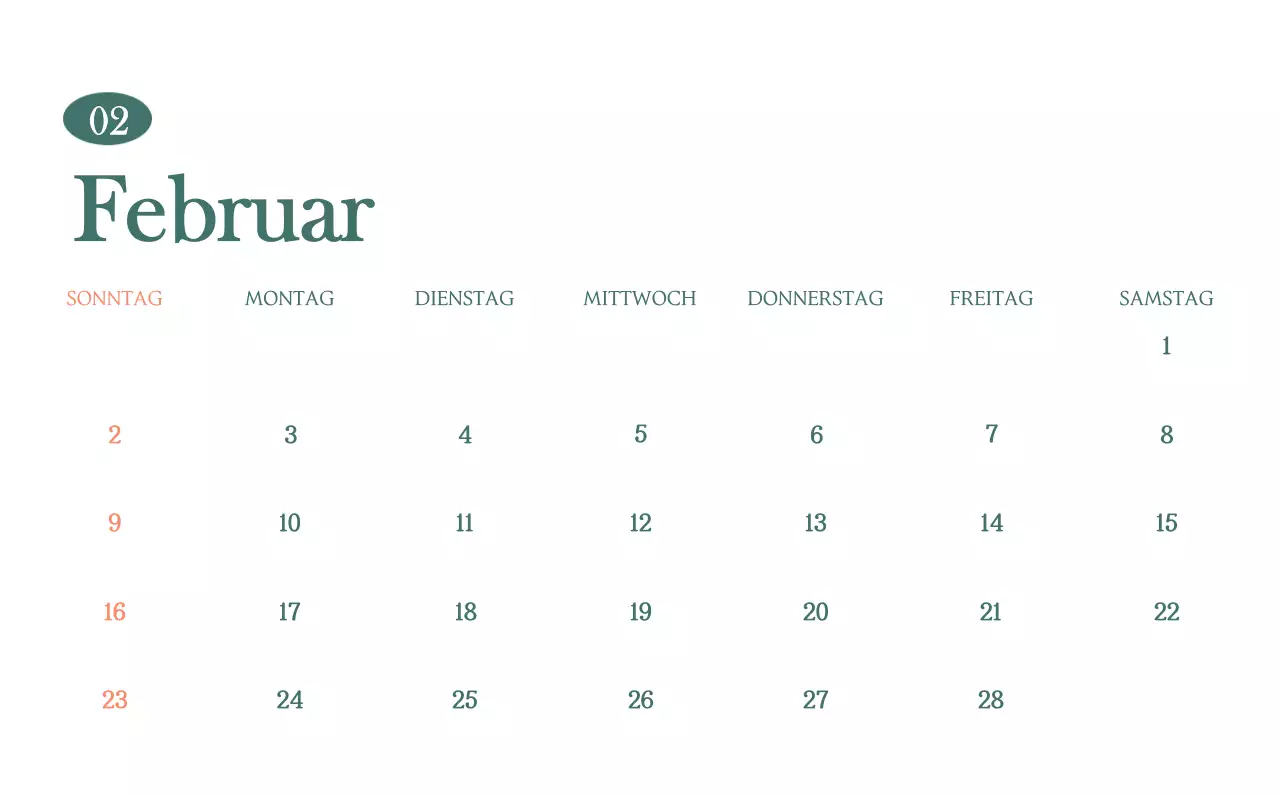 Ein moderner Café-Kalender mit Empfehlungen für das Getränk des Monats