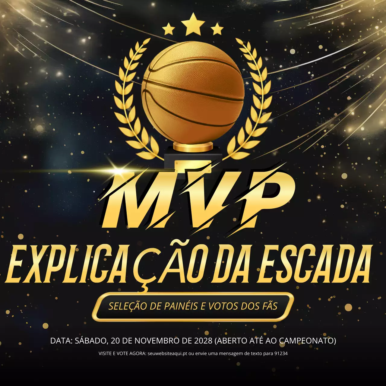 anúncio do desporto moderno dourado