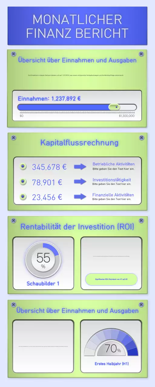 blue robotic Business Finanzdokument