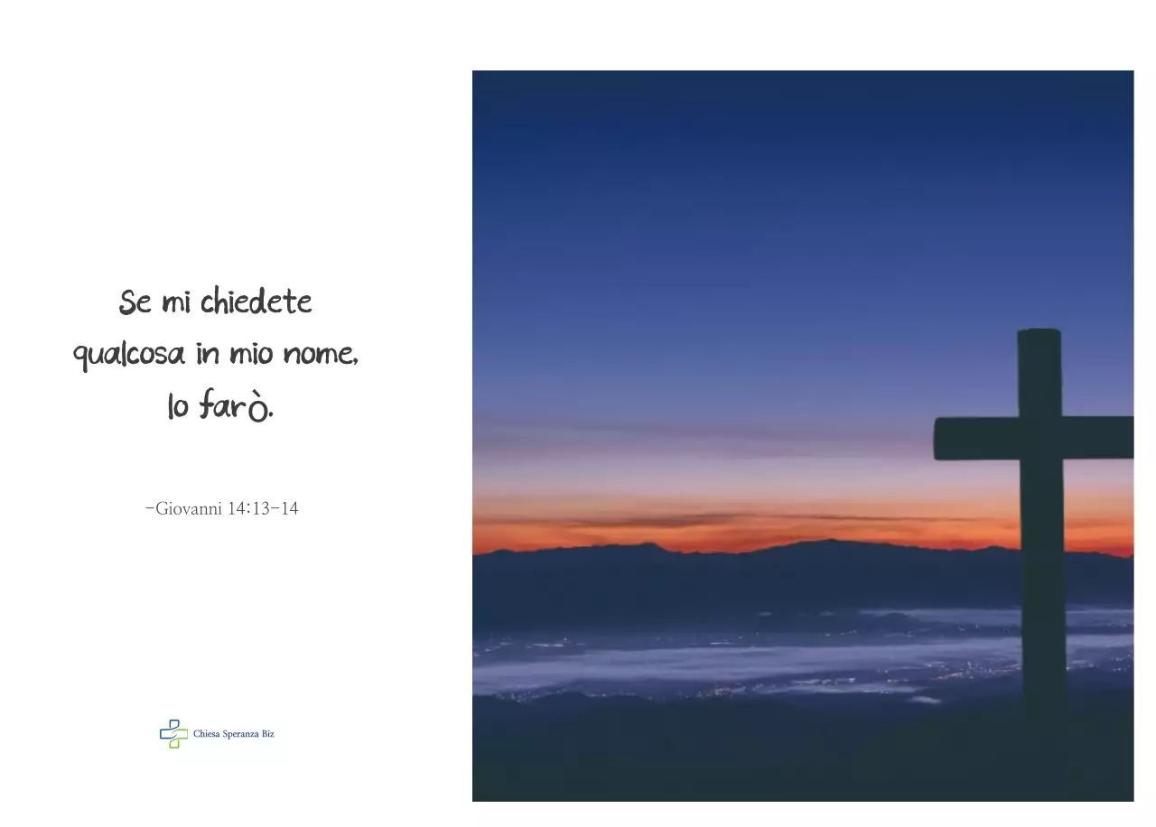 Promozione della chiesa biblica in calligrafia semplice