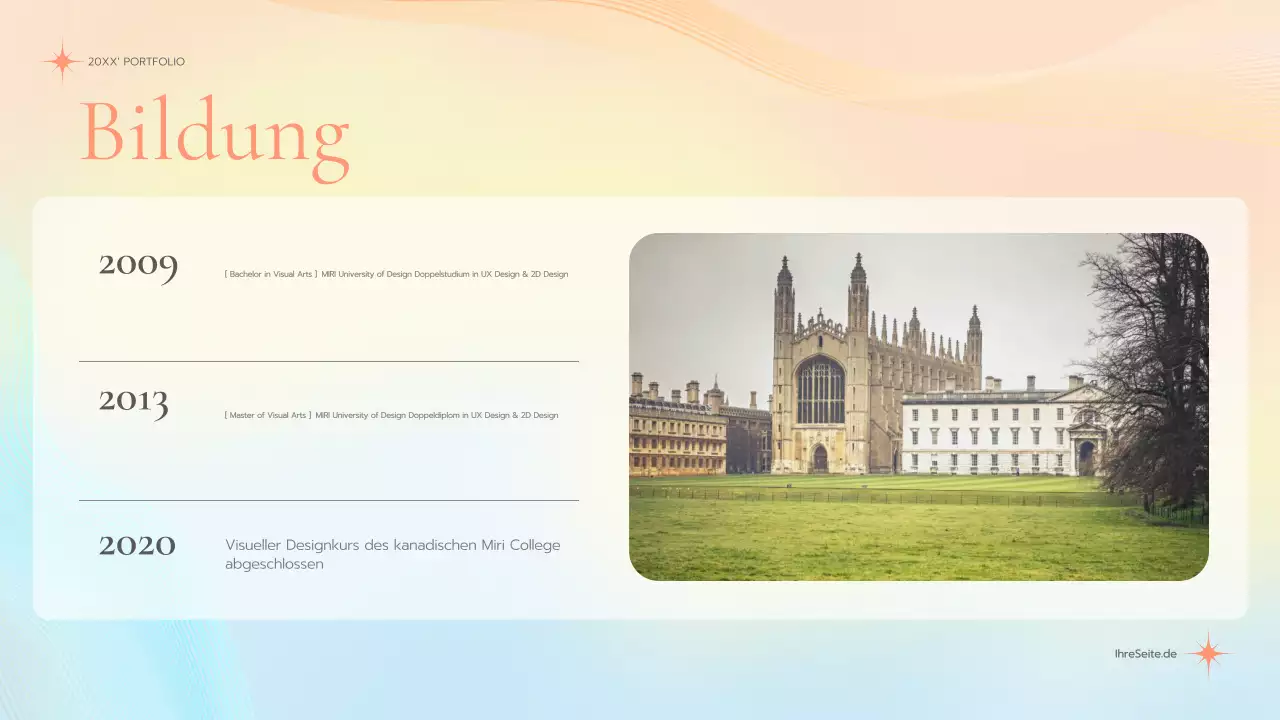 pastellfarbenes elegantes Marketing-Portfolio