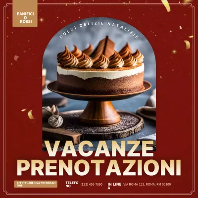 promozione panificio rosso elegante