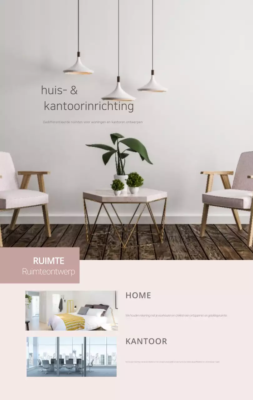 Beige minimalistische interieurkalender