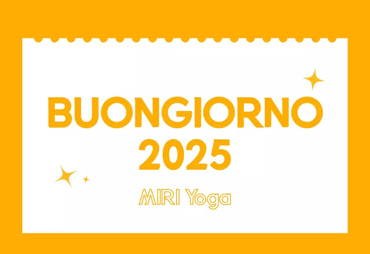 Calendario promozionale arancione dello yoga minimalista