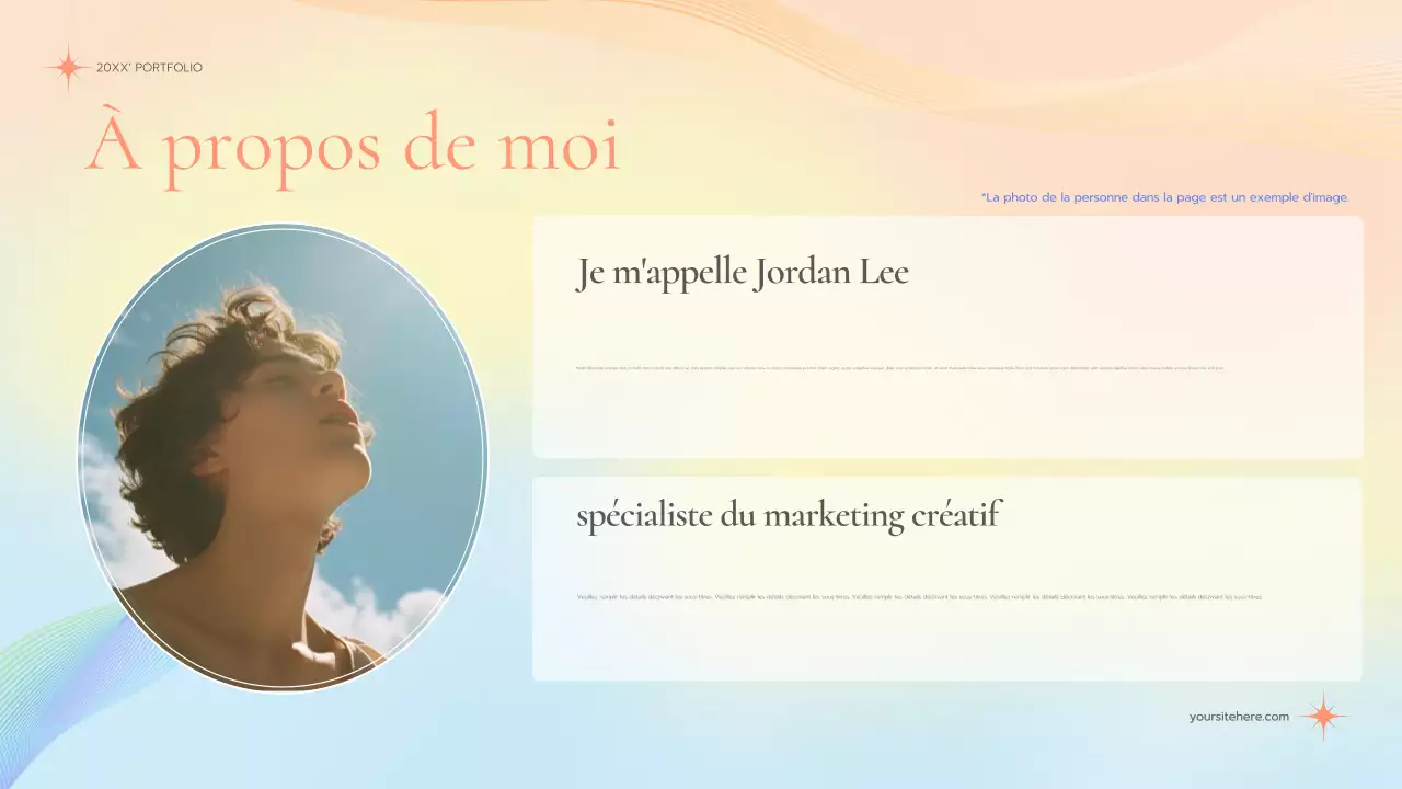portefeuille marketing élégant et pastel