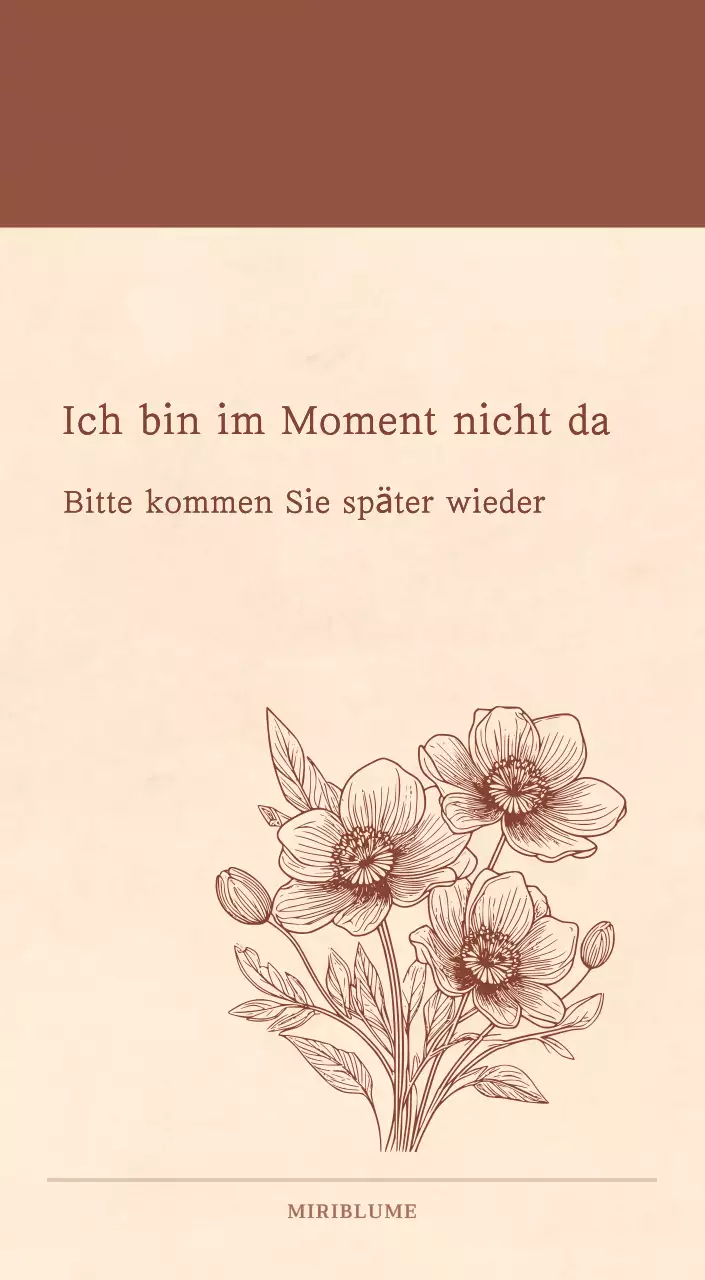 Ein sentimentaler Blumenkalender in hellbraunem und braunem Wollpapierkonzept