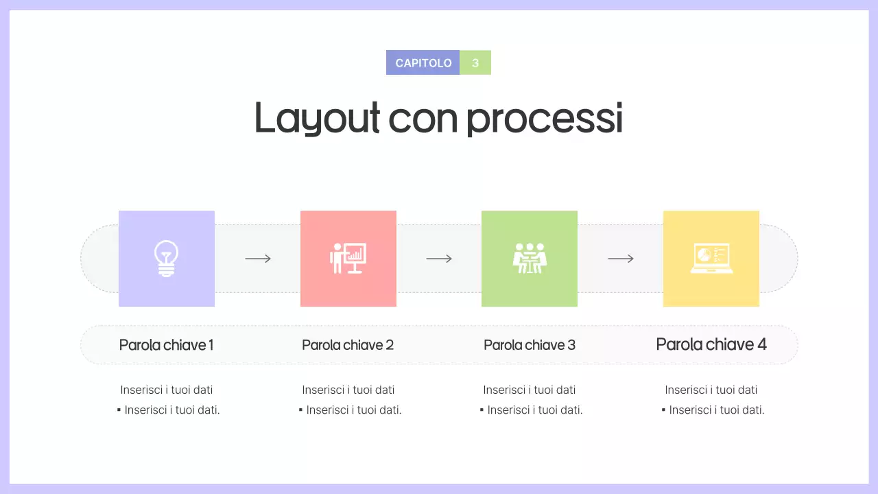 Prospetto con forme semplici in viola e grigio