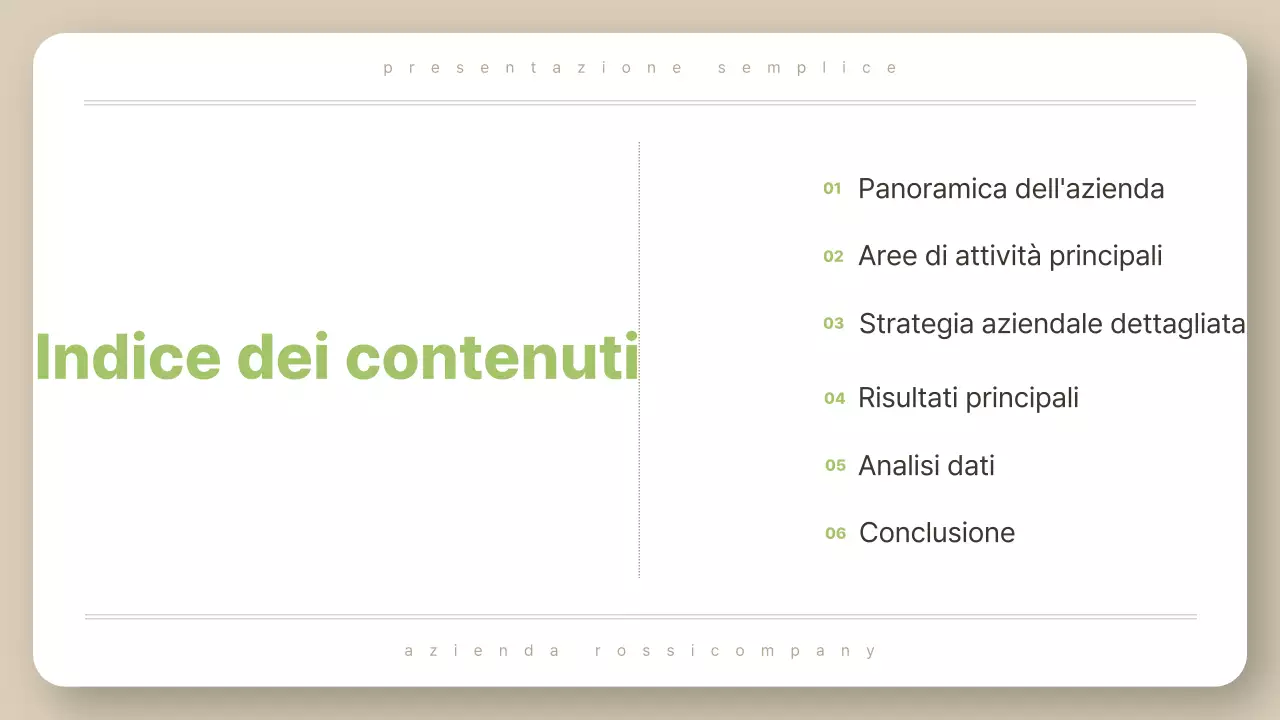 Descrizione del rapporto beige clean