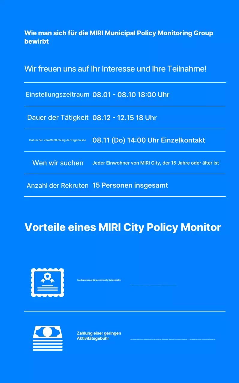 Förderung der Einstellung von Mitgliedern in die Überwachungsgruppe für die Blaue Moderne Politik
