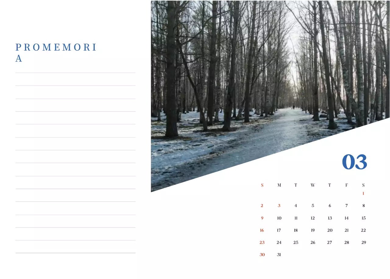 Calendario ospedaliero moderno blu