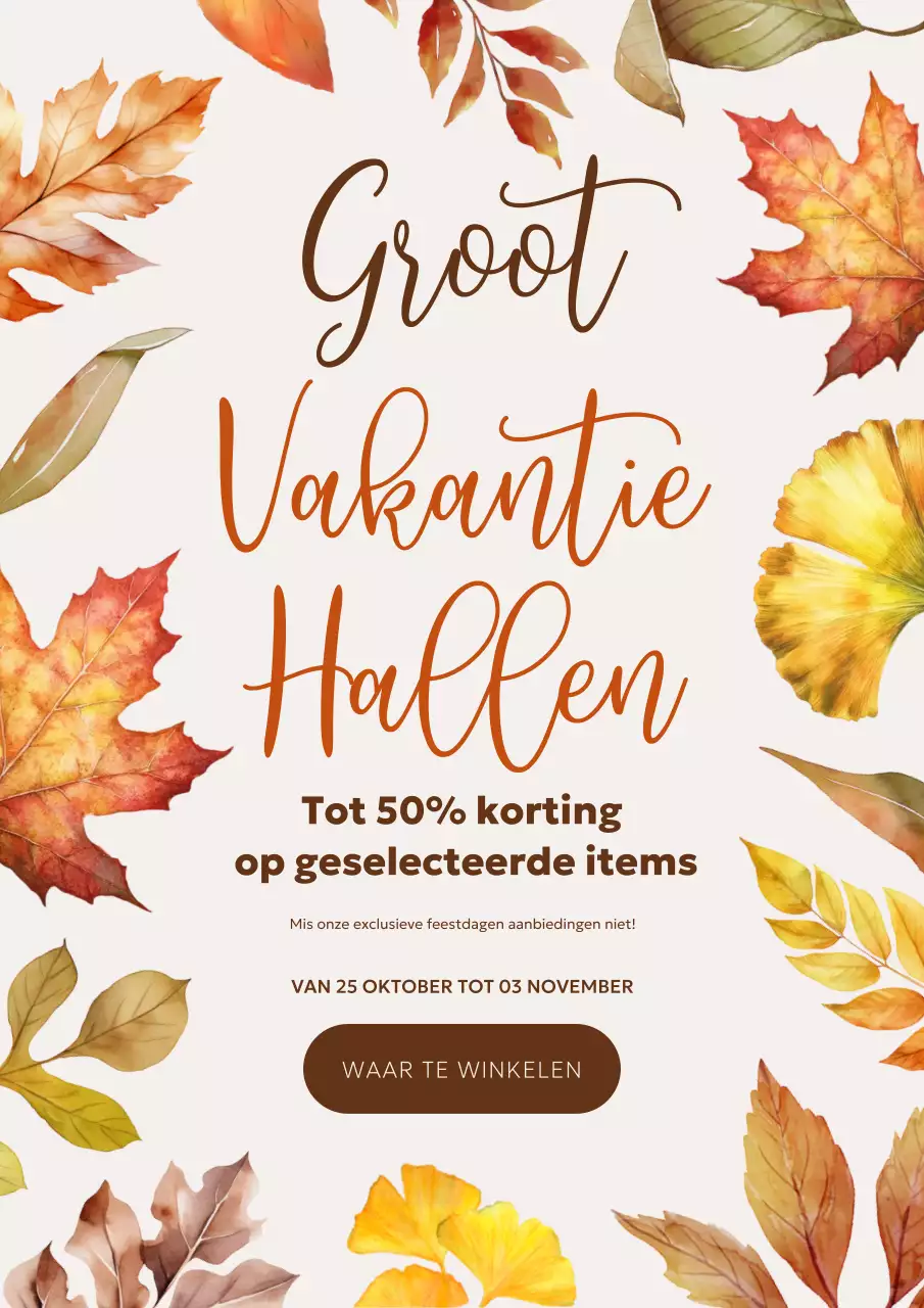 beige elegante vakantie promotie