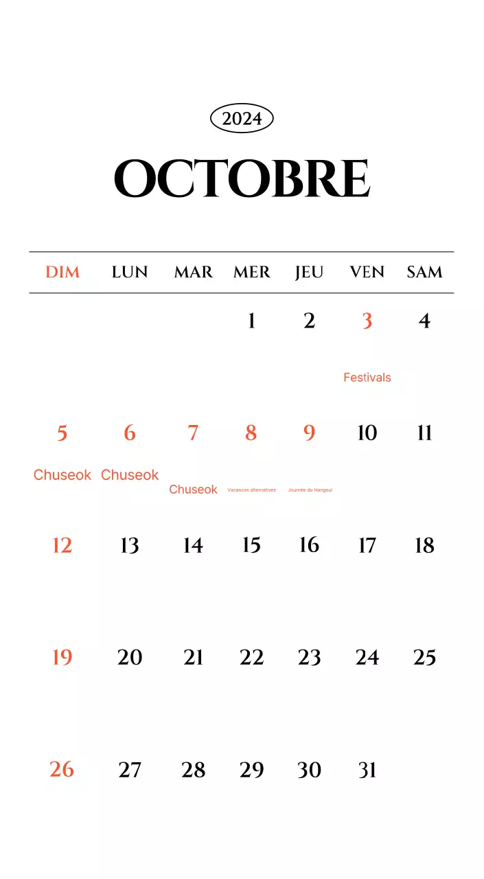 Calendrier simple avec un concept de photographie de voyage émotionnel en noir et blanc