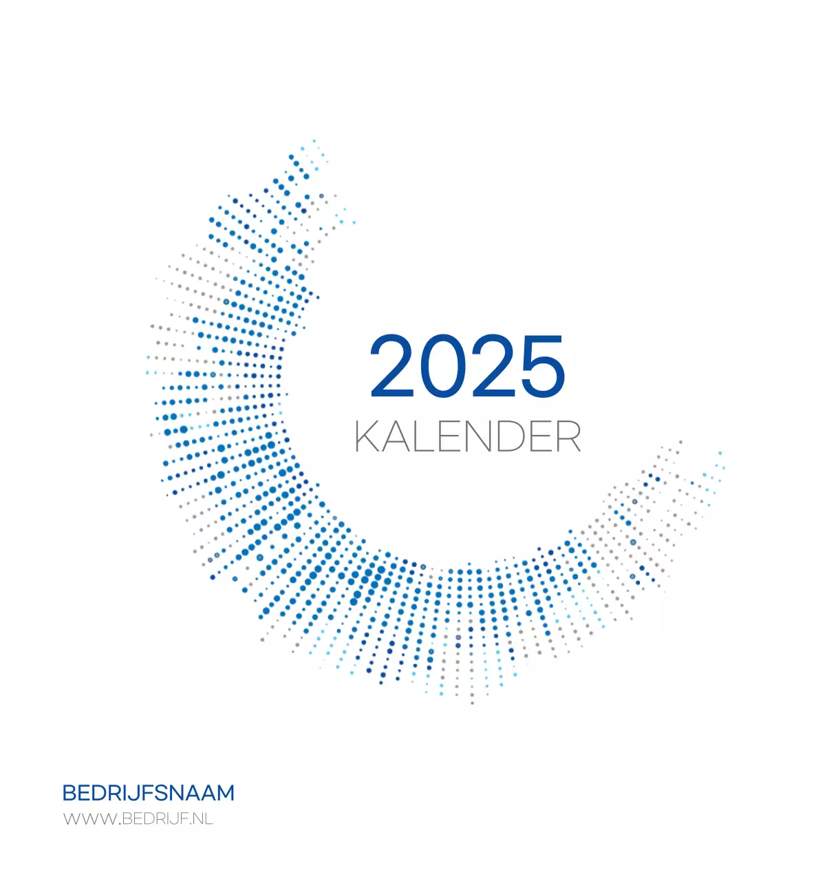 Blauwe minimalistische zakelijke kalenderadvertentie