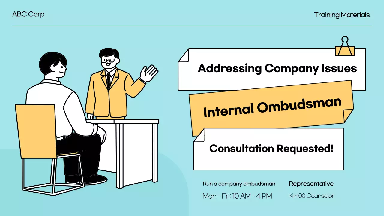 Blue Simple Workplace Training Presentation