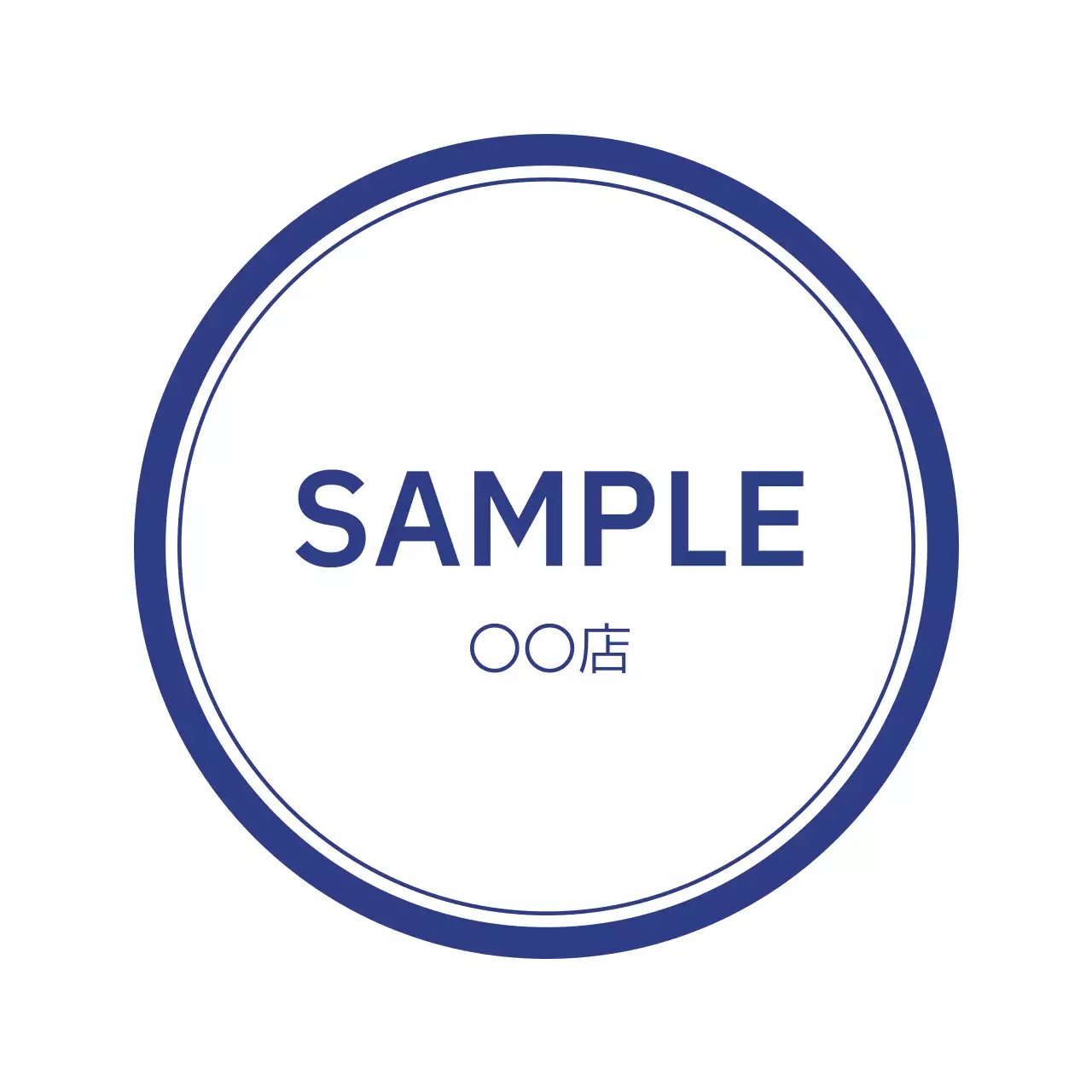 青 シンプル ロゴ 看板