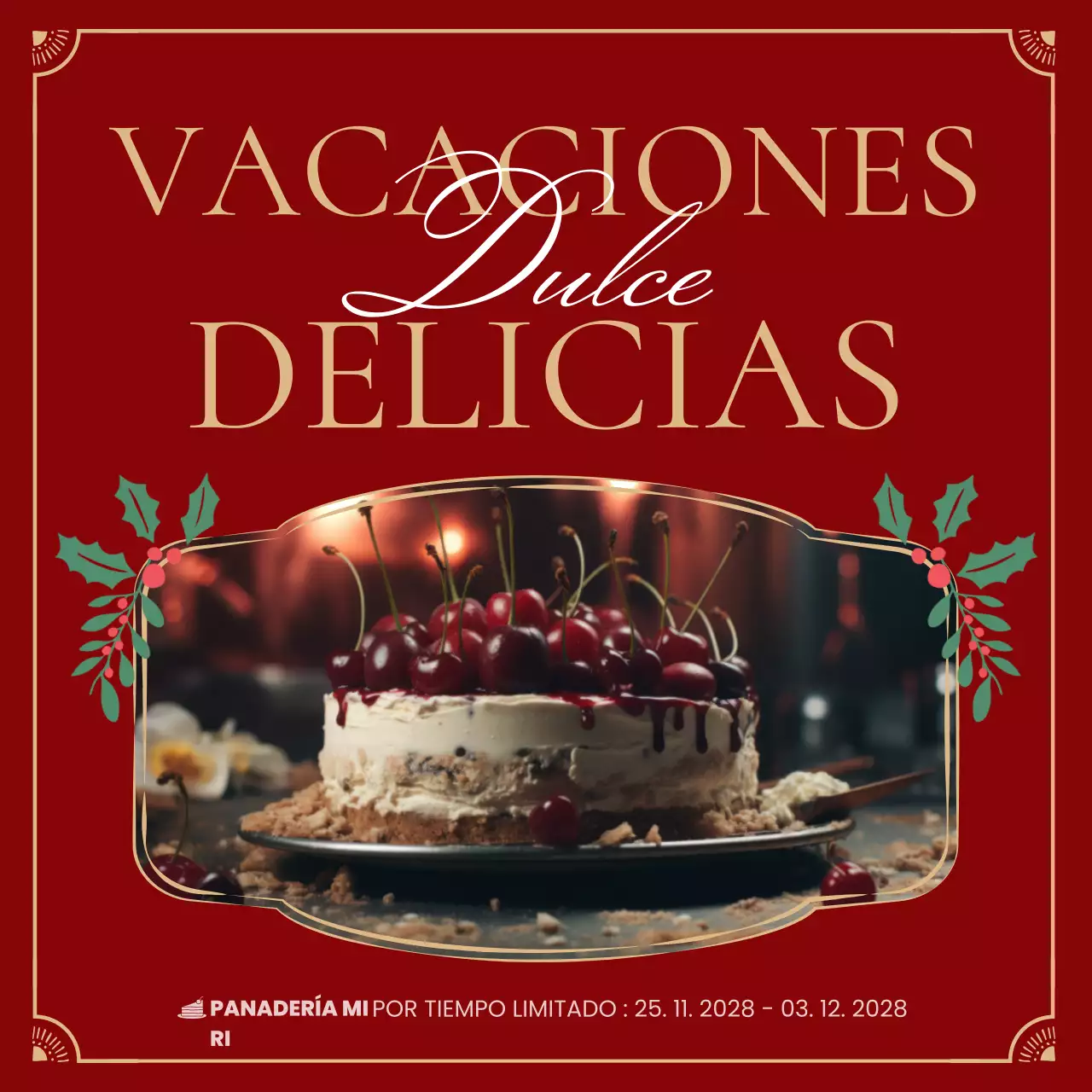 promoción postre clásico rojo