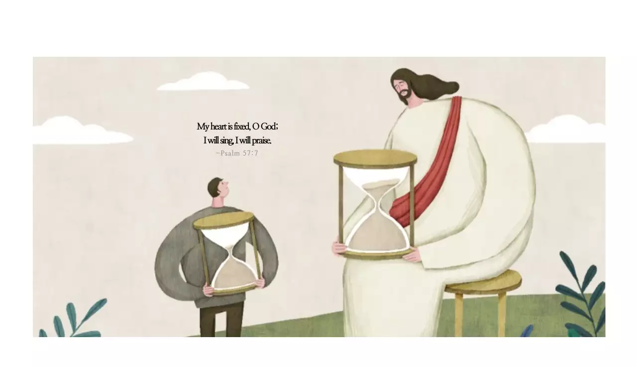 Ilustrasi gereja yang bersih dengan warna pastel