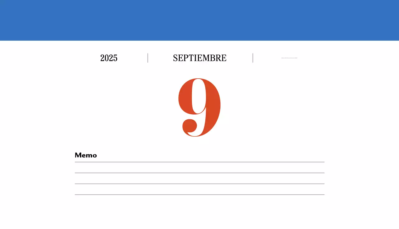 Calendario retro concept memory en rojo
