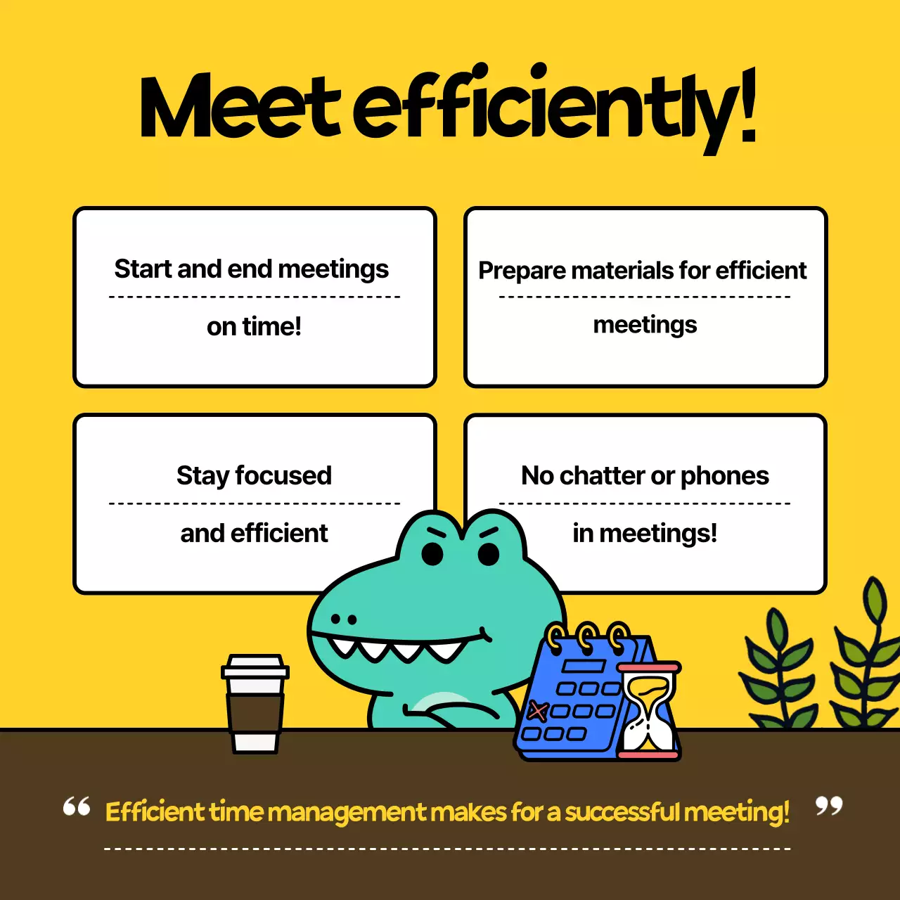 Guia de reunião em quadrinhos amarelos Instagram Carousel