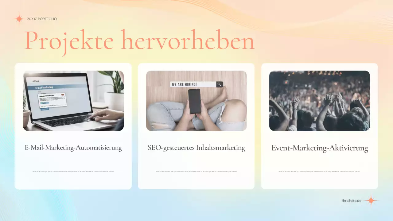 pastellfarbenes elegantes Marketing-Portfolio