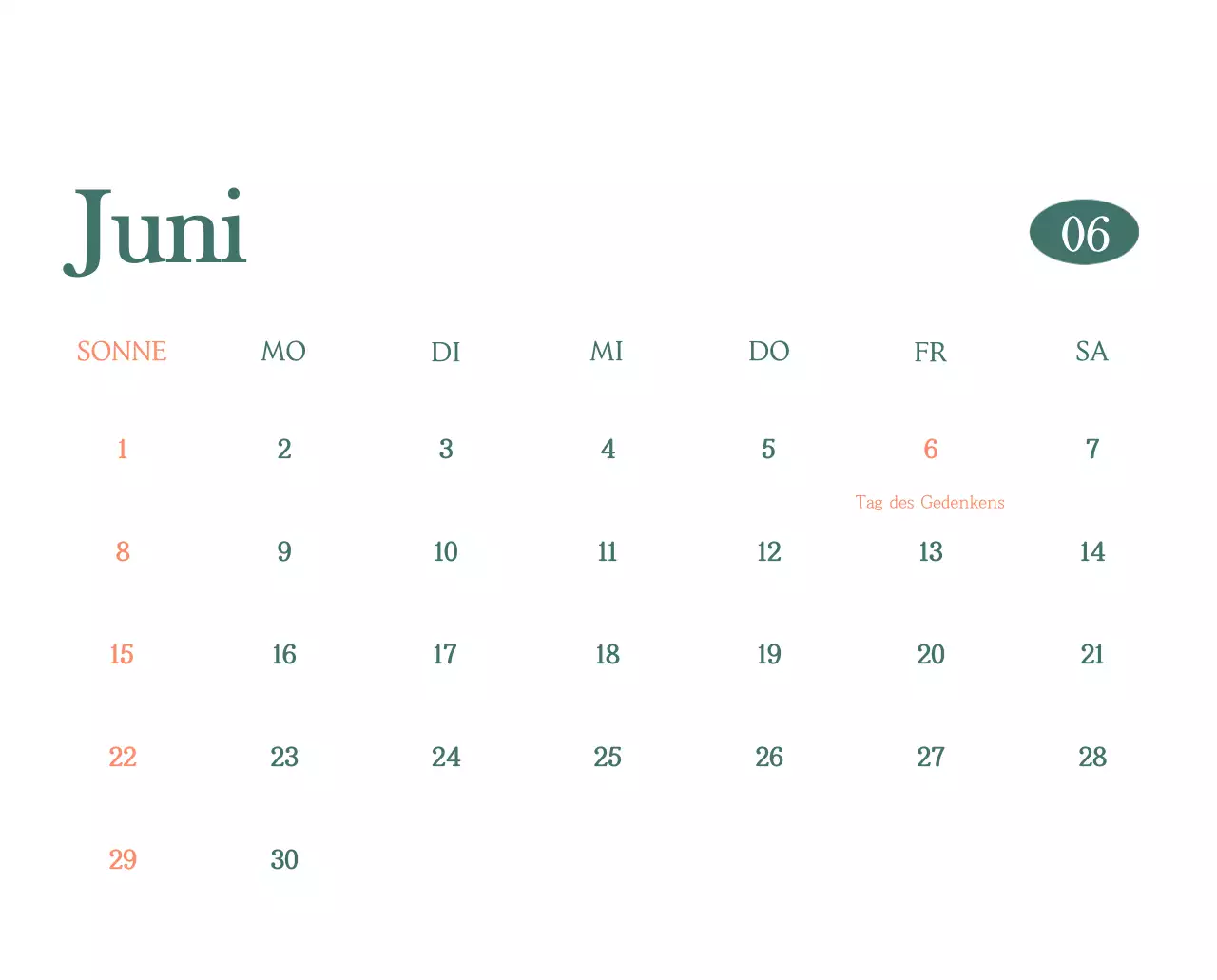 Ein moderner Café-Kalender mit Empfehlungen für das Getränk des Monats