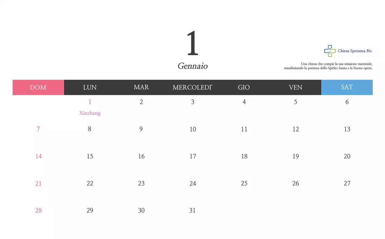 Promozione della chiesa biblica in calligrafia semplice