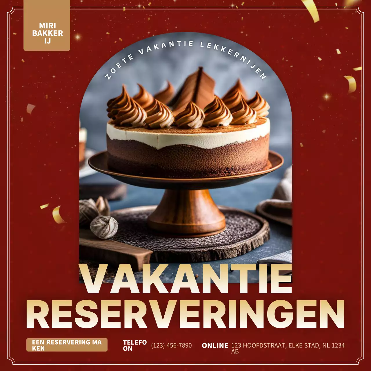 promotie rode elegante bakkerij