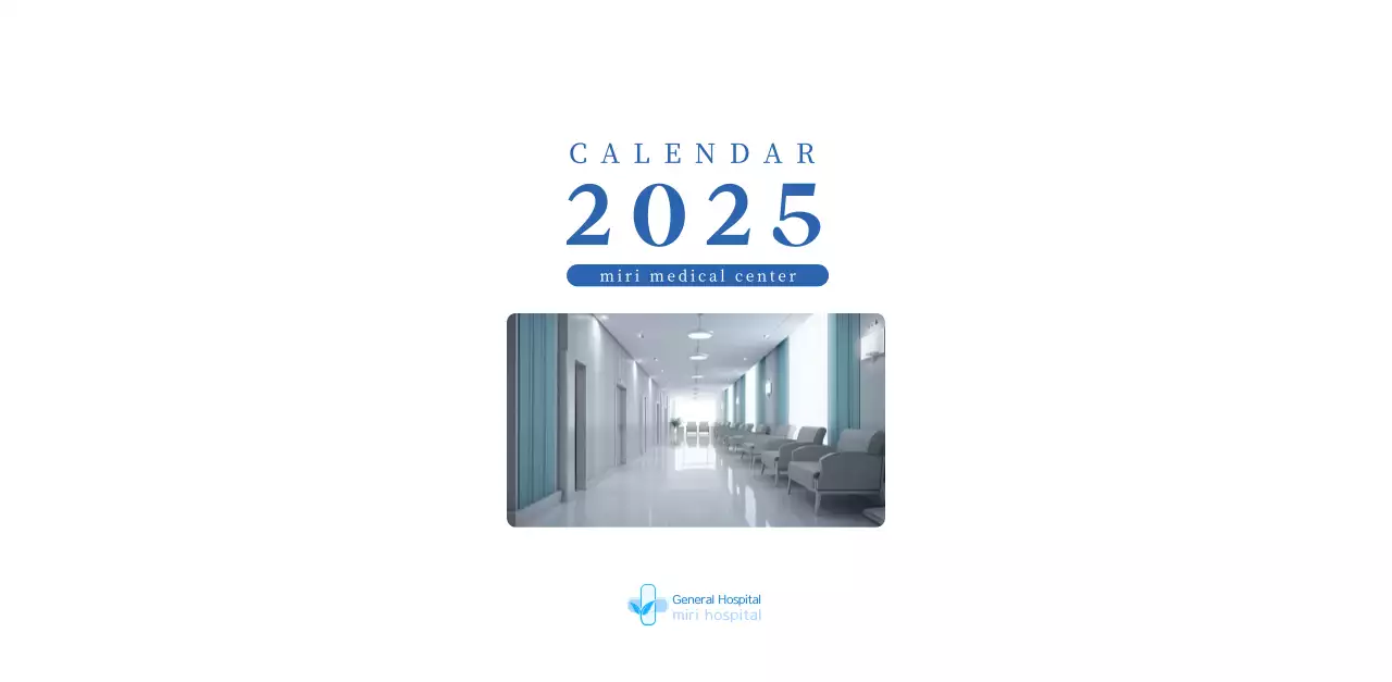 Blue Modern Hospital Calendar