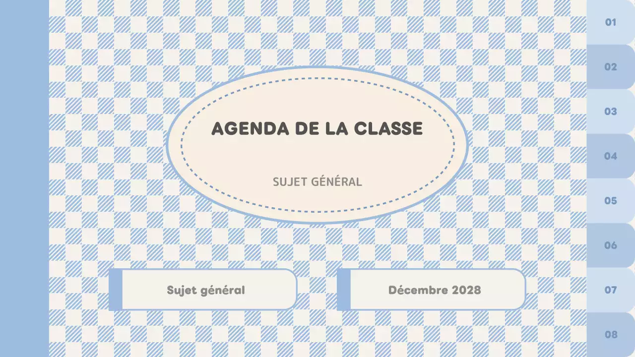 agenda de classe bleu uni