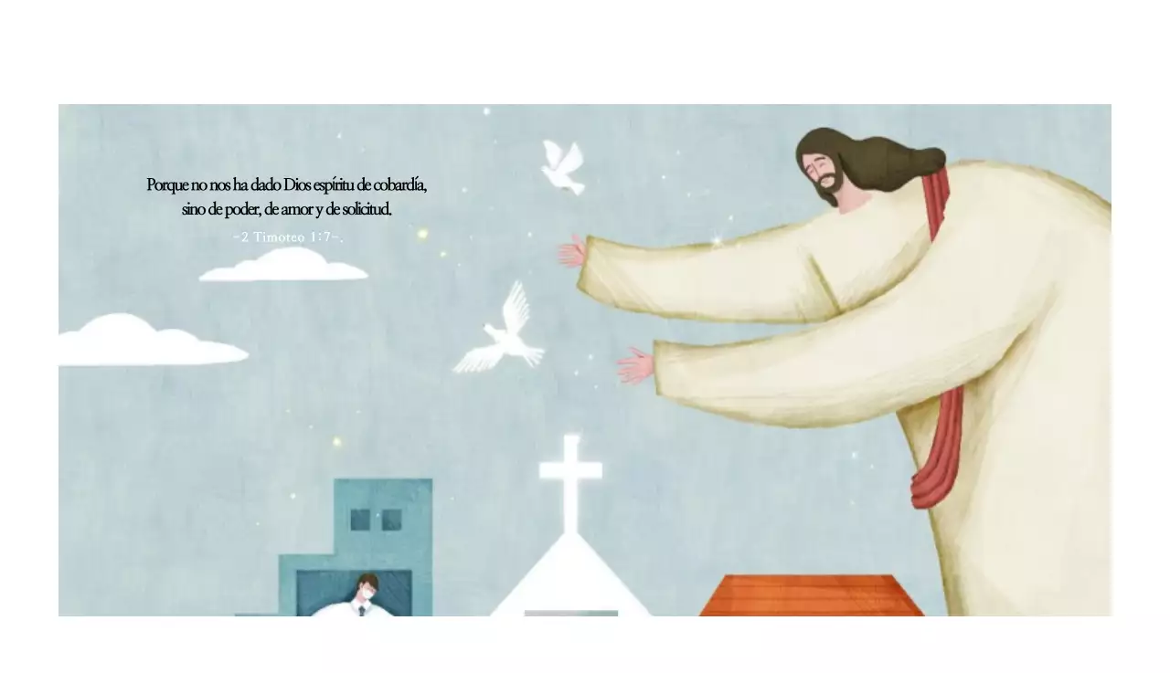 Pastel limpio ilustración iglesia