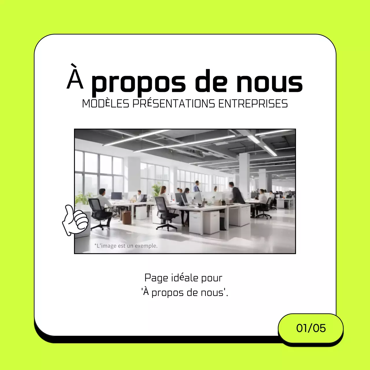 Lettre de motivation simple en chartreuse et blanc