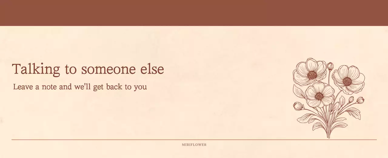 A sentimental florist concept calendar in light brown and brown wax paper