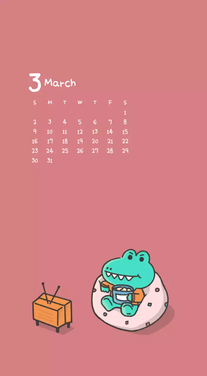 A calendar with a cute Argo illustration concept