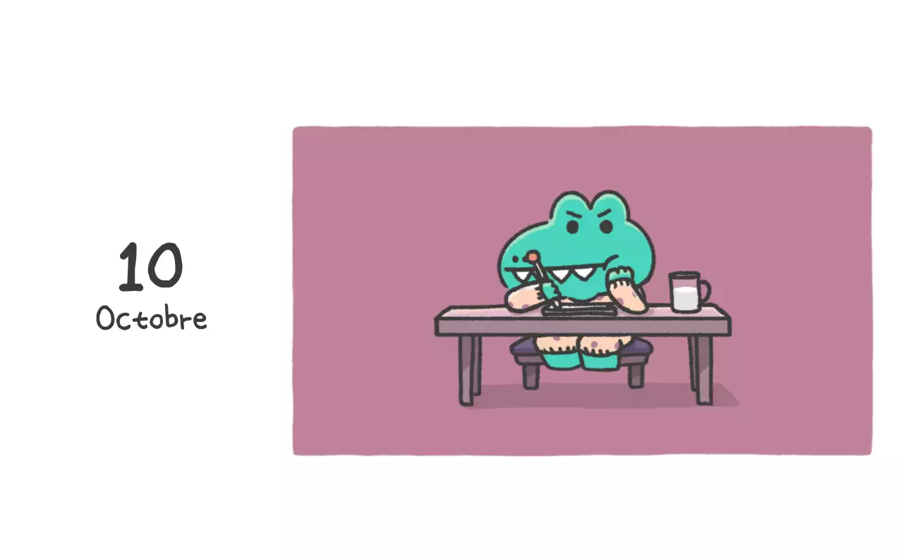 Un calendrier avec un concept d'illustration Ago mignon