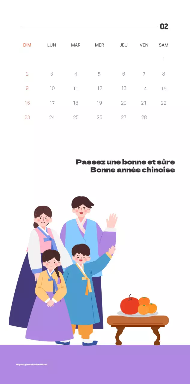 A propos du calendrier abstrait simple