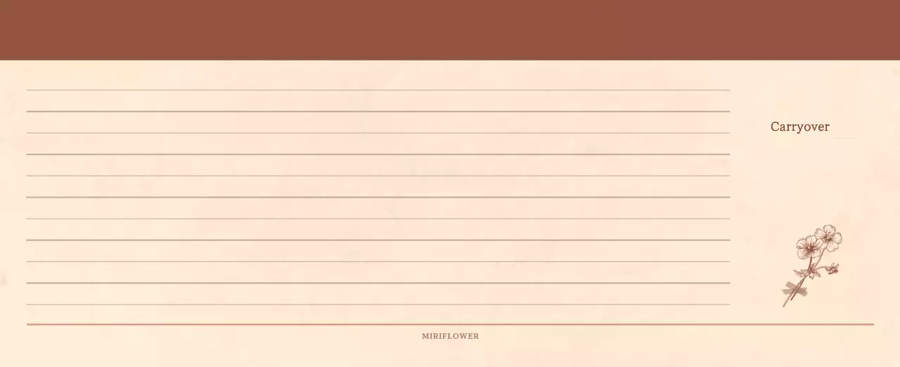 A sentimental florist concept calendar in light brown and brown wax paper