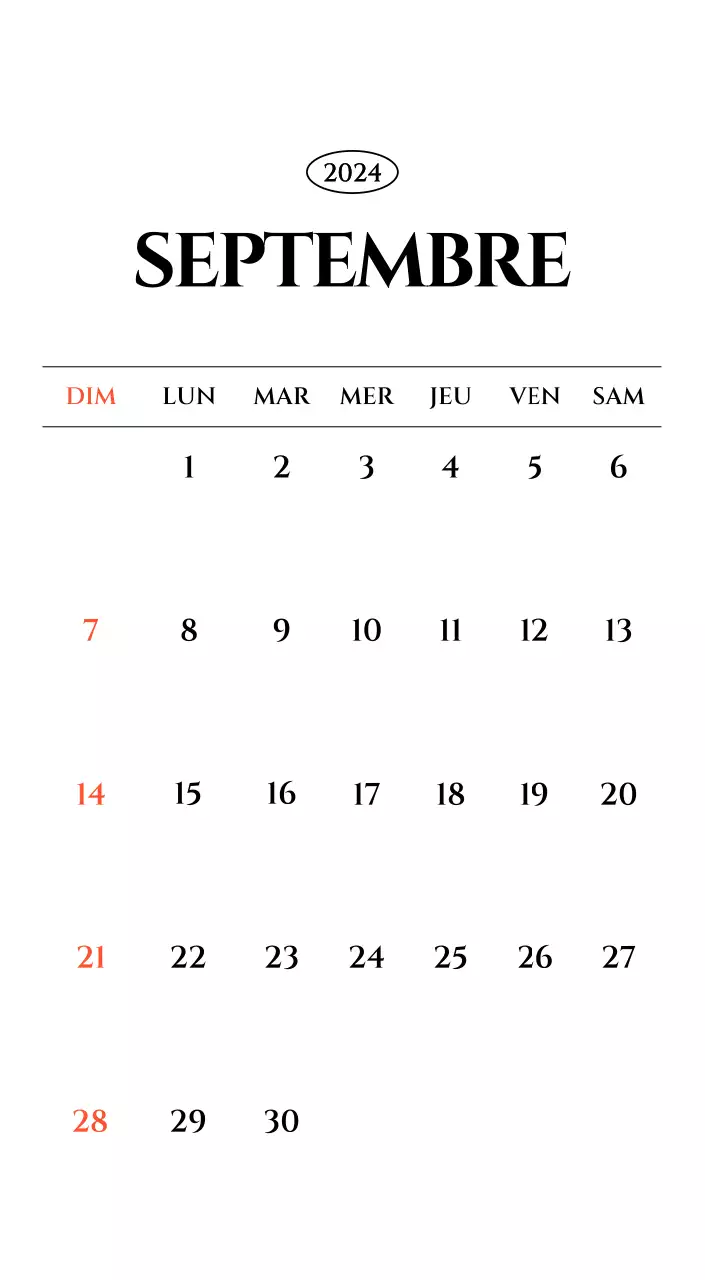 Calendrier simple avec un concept de photographie de voyage émotionnel en noir et blanc
