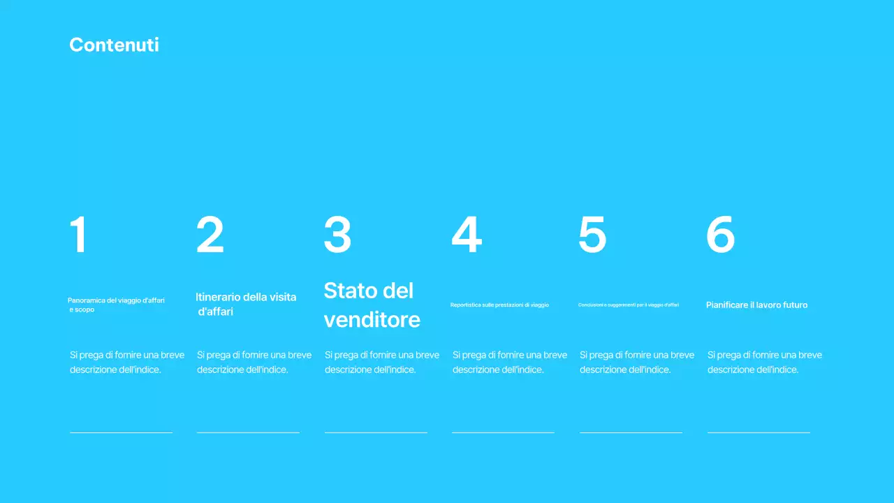 Descrizione del viaggio d'affari minimalista blu chiaro