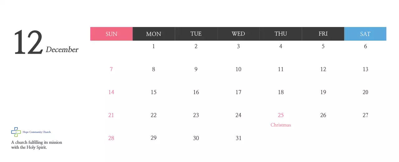 Promote a simple calligraphy Bible Church