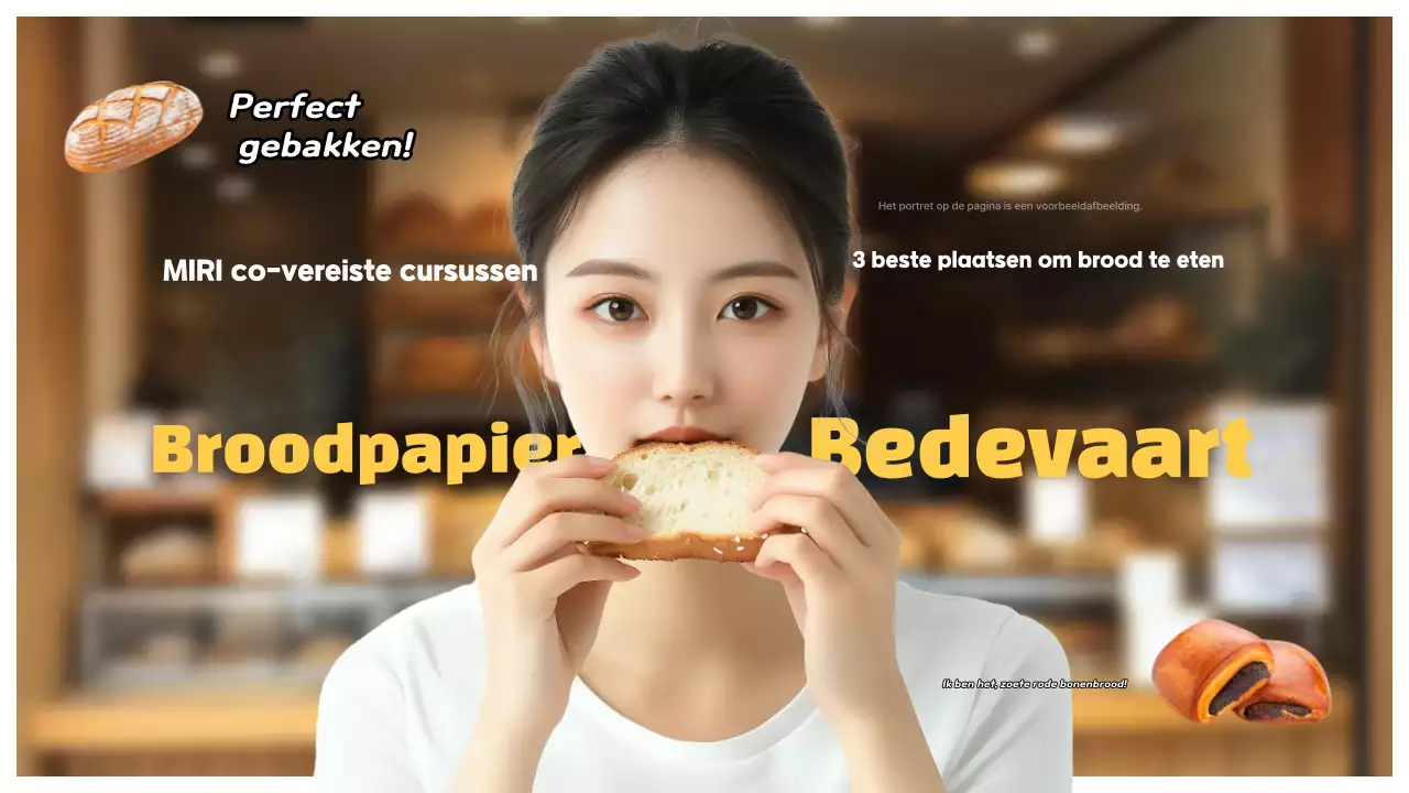 Gele moderne bakkerij advertentie