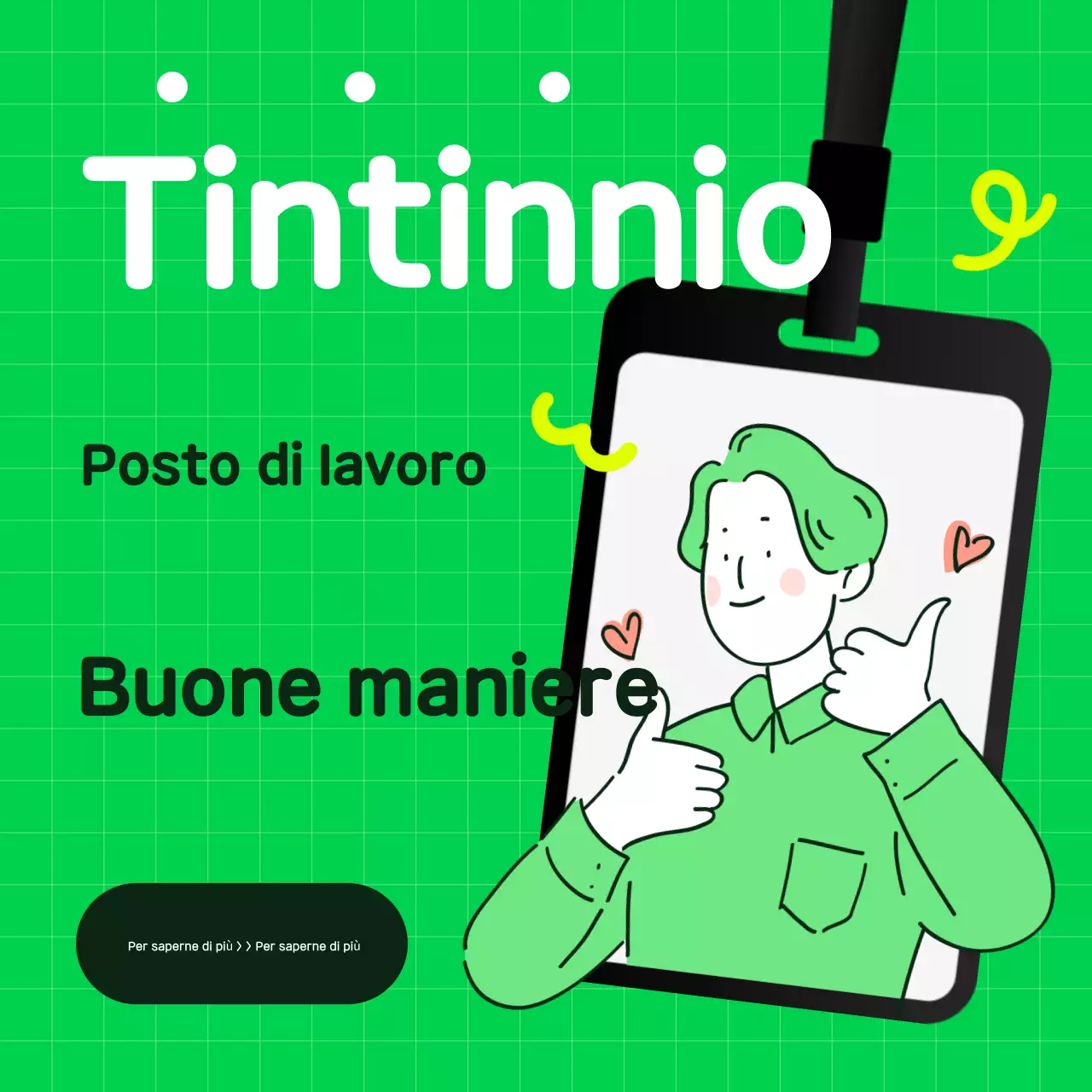 Materiale di formazione sul galateo verde e semplice sul posto di lavoro